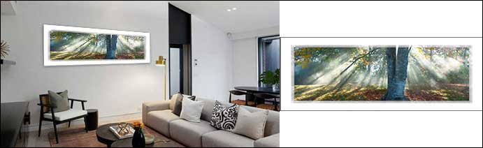 large panoramic image on wall as button image